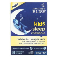 3 yoshdan boshlab bolalar uchun chaynaladigan uyqu tabletkalari (Melatonin) 35 tab