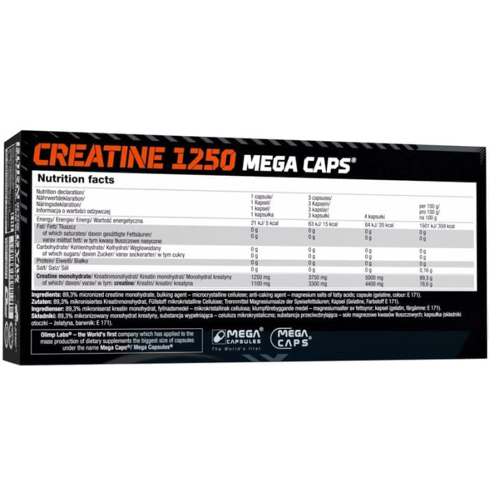 Creatine Mega Caps 1250 mg 120 caps